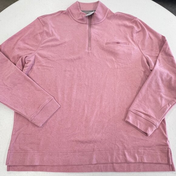 Johnnie-O Castro 1/4 Zip Pullover, Rose Pink Soft Extra Large XL NWT - Picture 8 of 8